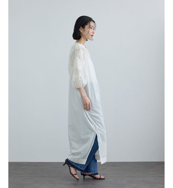 SALON adam et rope'「【WEB限定】ネット刺繍レースワンピース」|ワンピース|