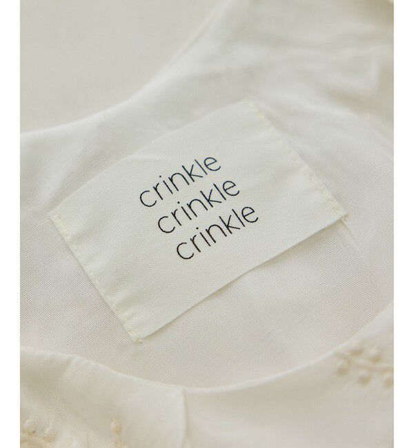 SALON adam et rope'「【WEB先行販売】【crinkle crinkle crinkle】別注レーヨンシャンタン 3D刺繍キャミソール」|キャミソール|