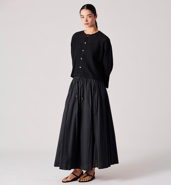  「INDIA INDUSTRY | コットンポプリン ギャザースカート WOMEN」|スカート|
