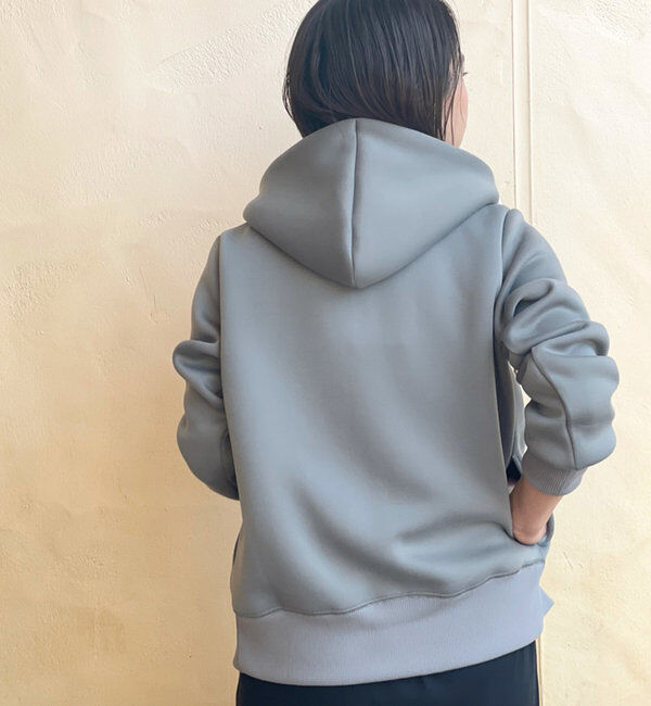  「【WEB限定/キレイめ上品】スポンジダンボールZIPパーカーカットソー」|パーカー|