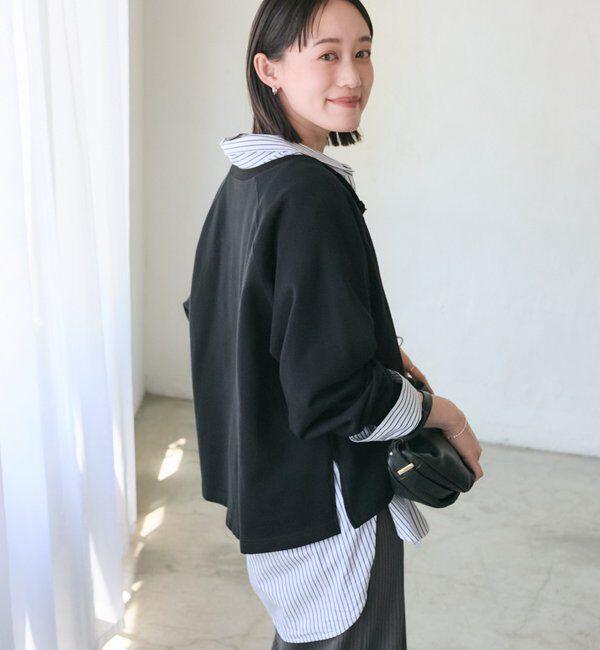  「【きれいめカジュアルにも着れる】ハーフZIPスウェット」|Tシャツ・カットソー|