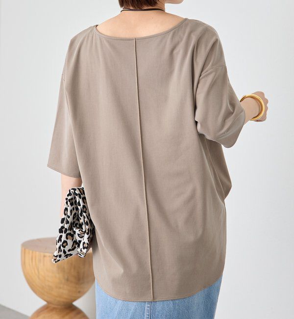  「【待望の半袖が登場！/手洗い可】ハーフスリーブキュプラカットプルオーバー」|Tシャツ・カットソー|