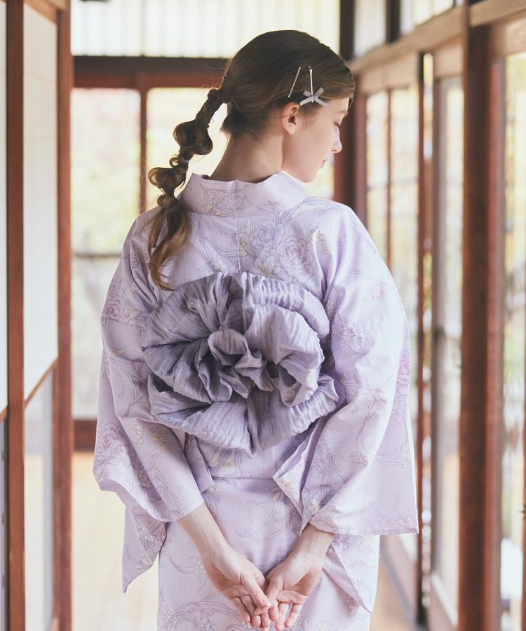 Maison de FLEUR「【兵児帯セット】フローラル浴衣」|その他|ラベンダー