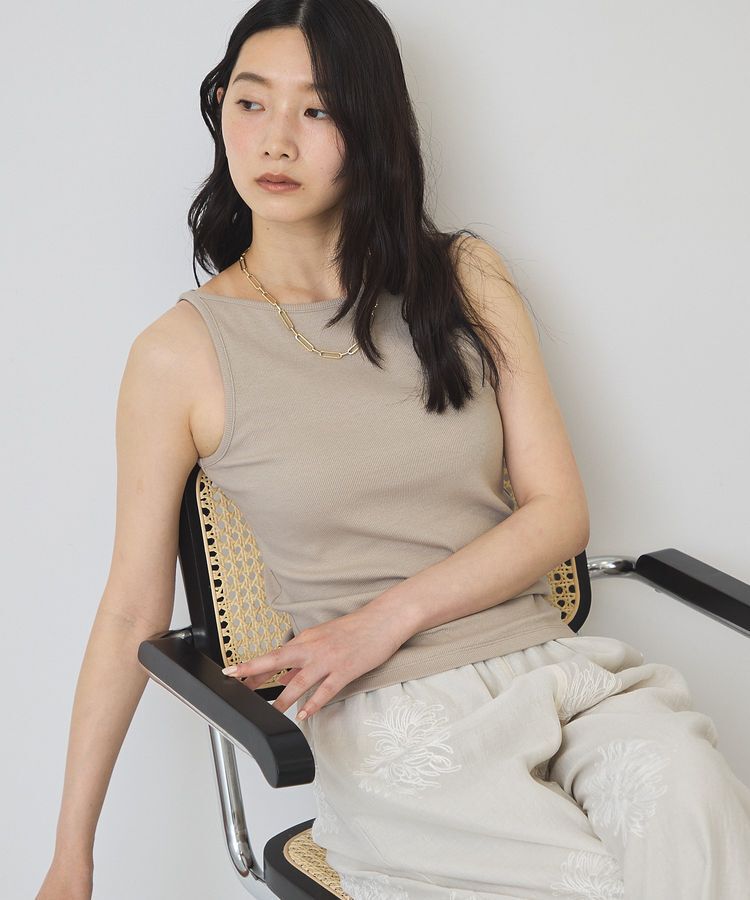 AMERICAN HOLIC「【抗菌防臭・UVカット】アメスリリブタンクトップ」|Tシャツ・カットソー|Gray Beige