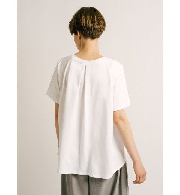 mizuiro ind「mizuiro ind フレアクルーネックTシャツ」|Tシャツ・カットソー|