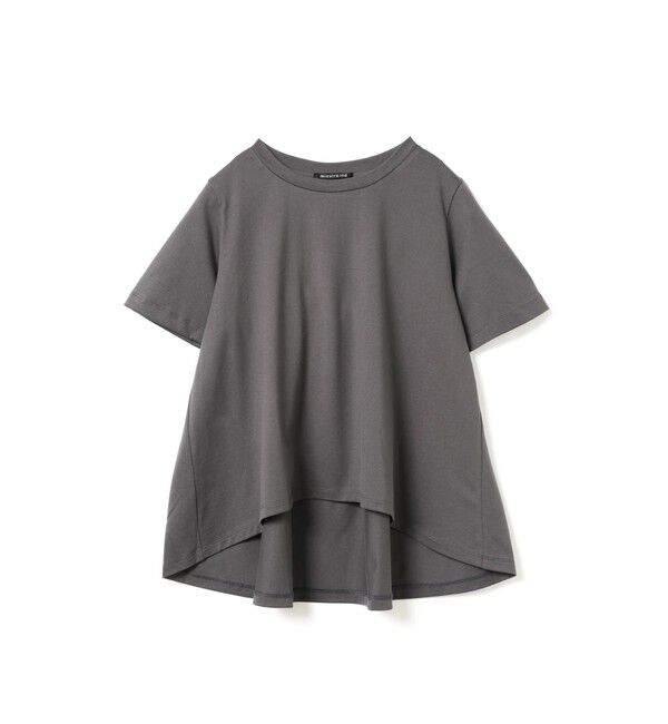 mizuiro ind「mizuiro ind フレアクルーネックTシャツ」|Tシャツ・カットソー|ダークグレー