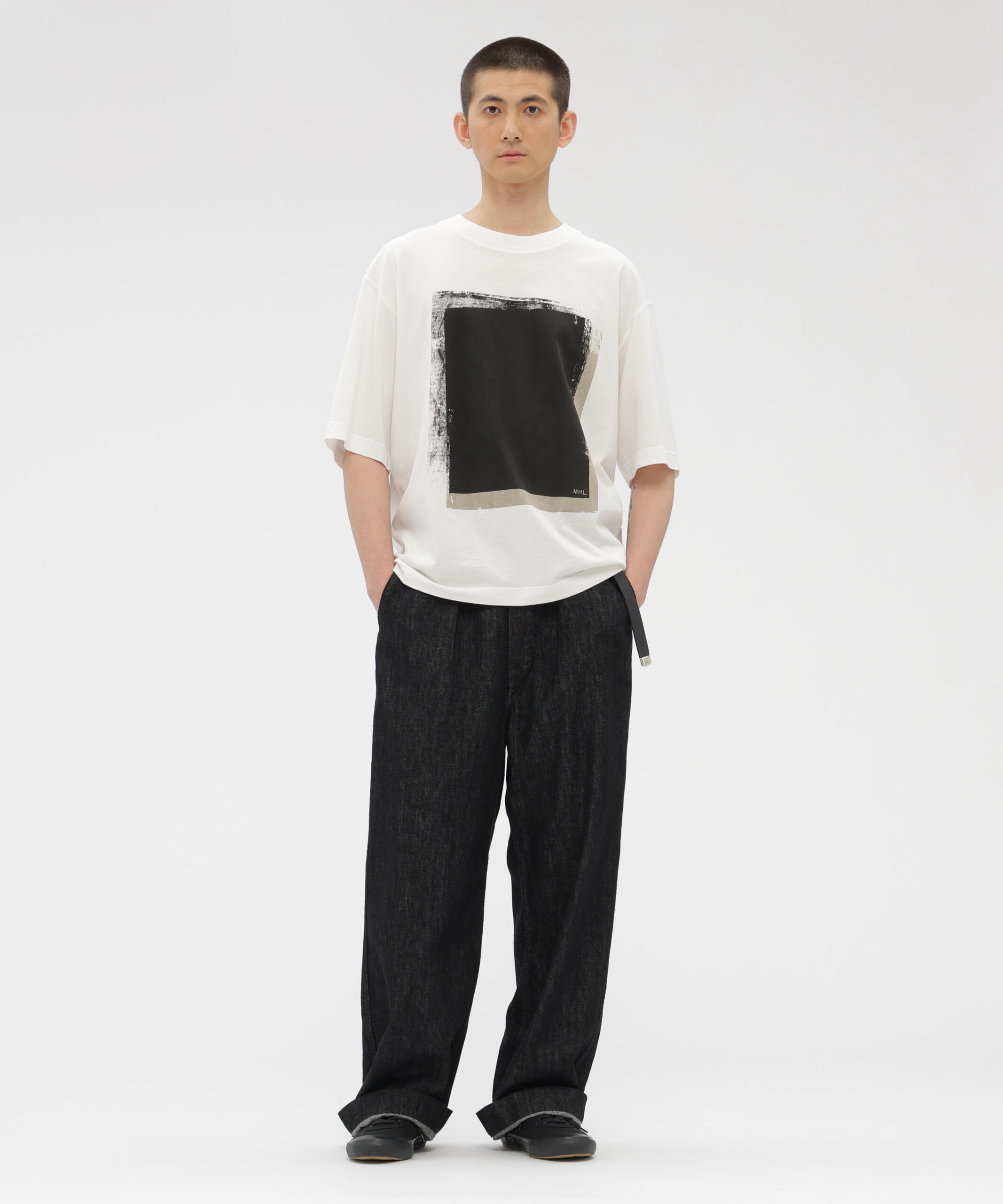 MHL.「CANTON BLACK LIGHT DENIM TROUSERS」|その他|BLACK