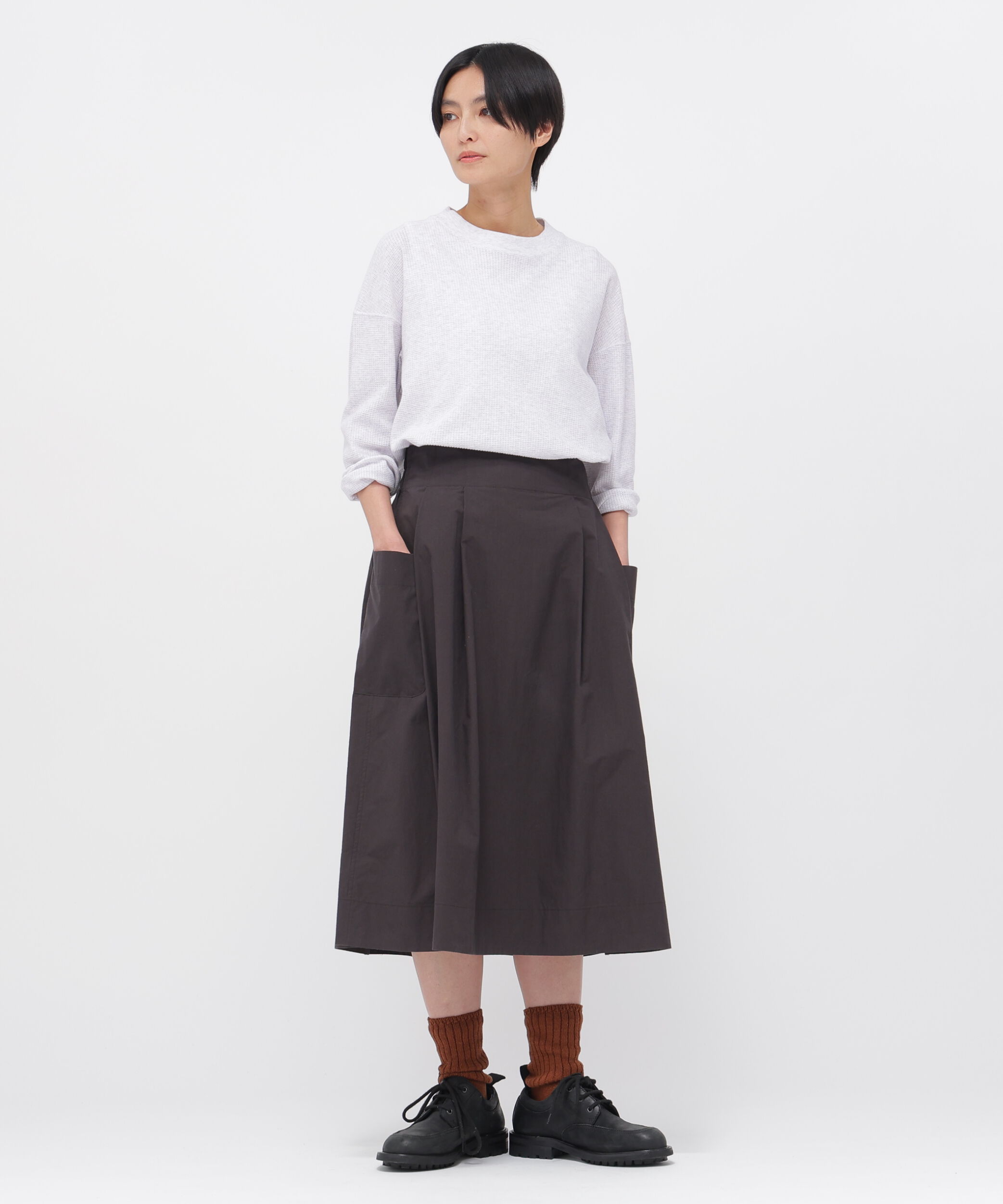 MHL.「COTTON JERSEY MESH TOP」|Tシャツ・カットソー|