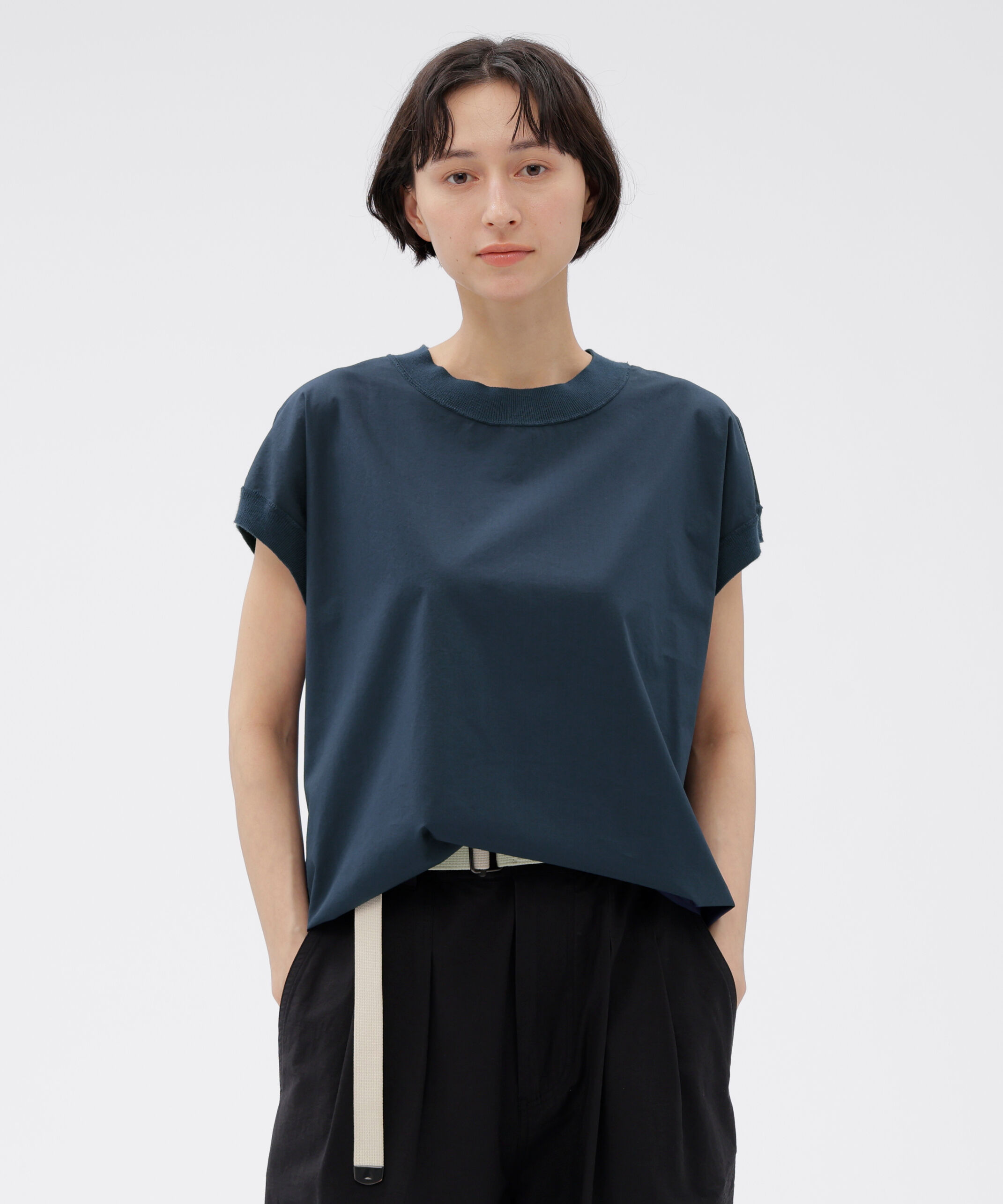 MHL.「GARMENT DYED COTTON POPLIN SHIRT」|シャツ・ブラウス|NAVY