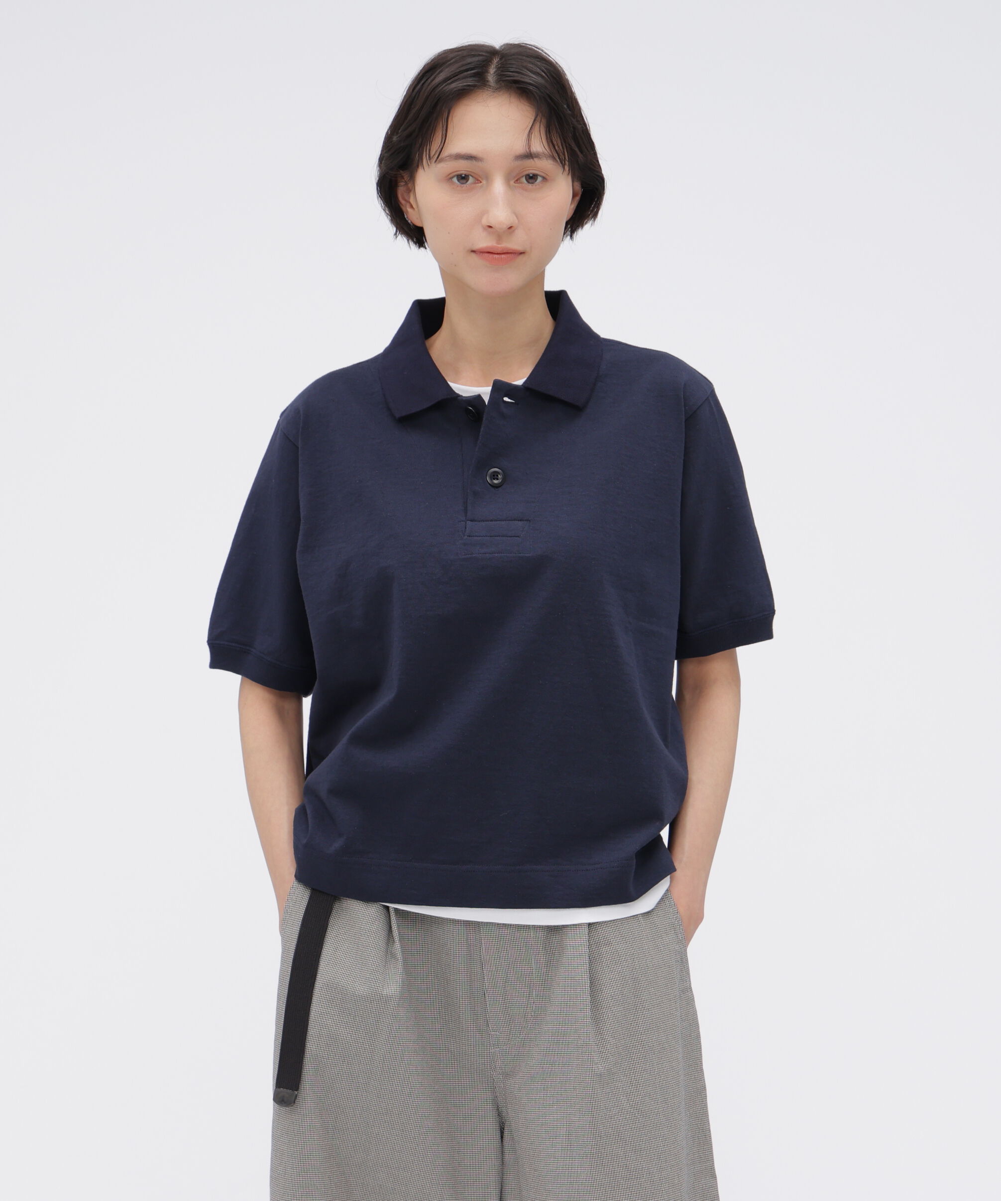 MHL.「MARL COTTON JERSEY TOP」|Tシャツ・カットソー|NAVY