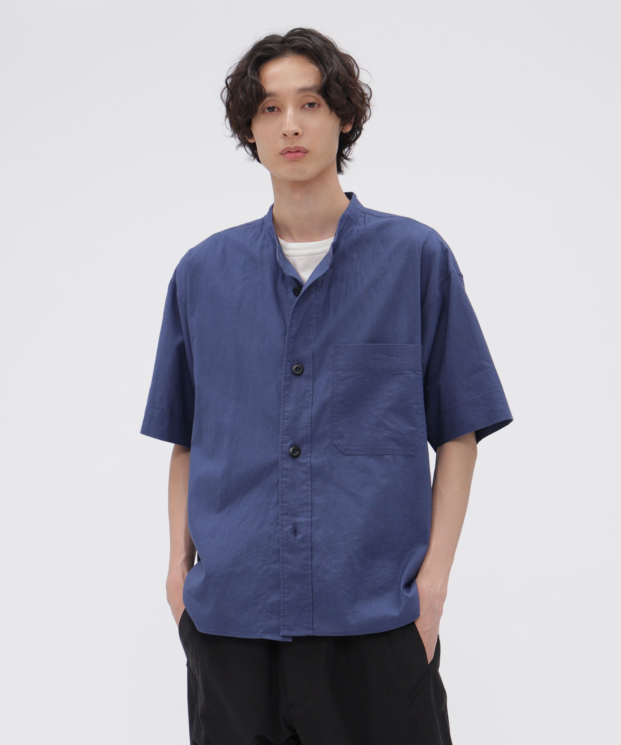MHL.「SURFACE DYED COTTON LINEN SHIRT」|シャツ・ブラウス|INDIGO5