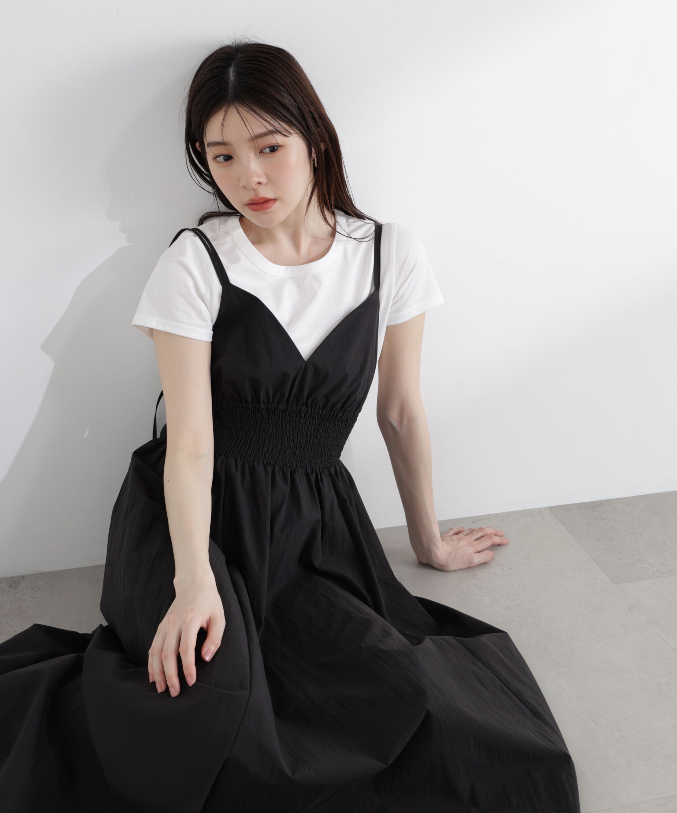 PROPORTION BODY DRESSING「ボリュームキャミジャンスカ」|ワンピース|ブラック