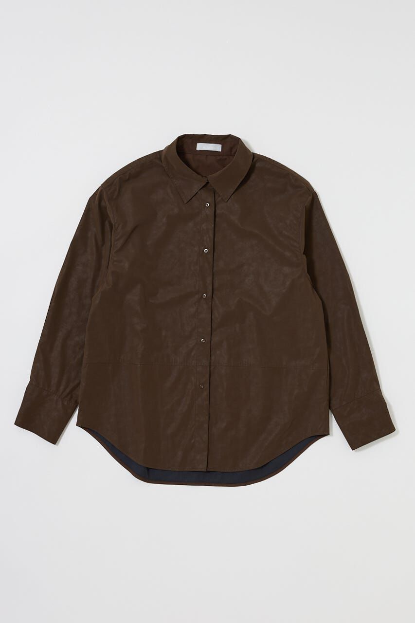 MOUSSY「F/LEATHER シャツ」|シャツ・ブラウス|BRN