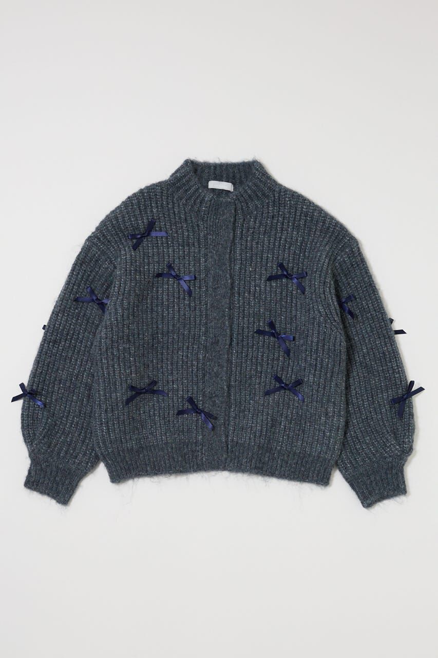 MOUSSY「RIBBON FANCY カーディガン」|カーディガン|