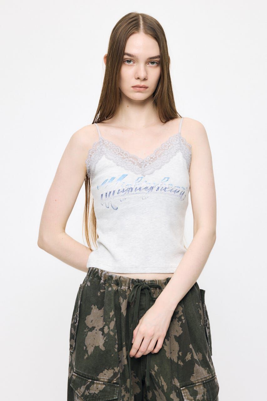 MOUSSY「RETRO FADE LACE キャミ」|キャミソール|T.GRY