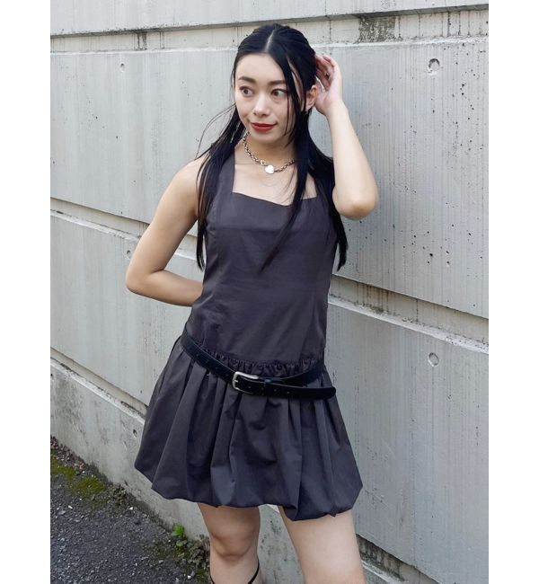 EVRIS「バルーンミニワンピース」|ワンピース|グレー