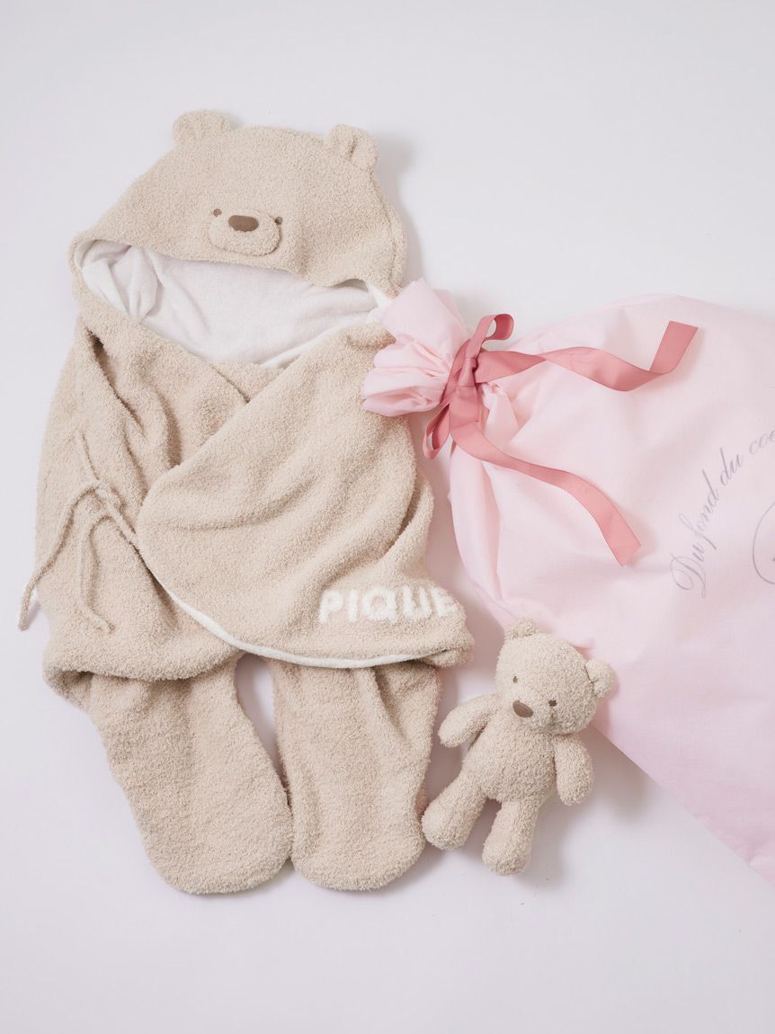 GELATO PIQUE KIDS & BABY「【ラッピング済み】【BABY】パウダーベアおくるみ＆ぬいぐるみSET」|その他ベビー用品|
