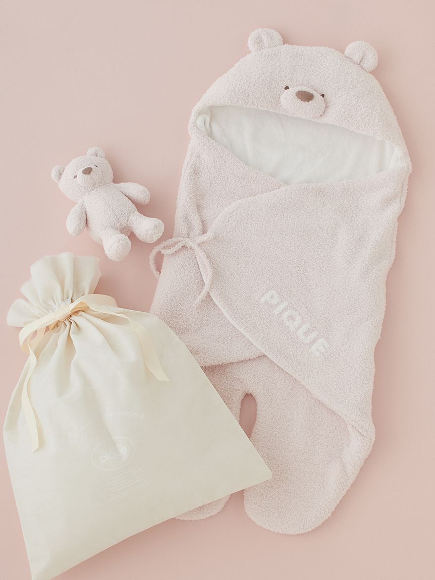 GELATO PIQUE KIDS & BABY「【ラッピング済み】【BABY】パウダーベアおくるみ＆ぬいぐるみSET」|その他ベビー用品|PNK