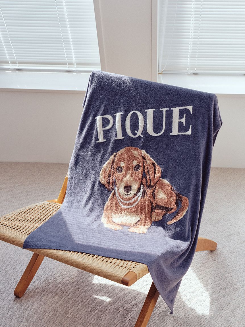 gelato pique「ファッションCATS&DOGSジャガードブランケット」|ブランケット|NVY