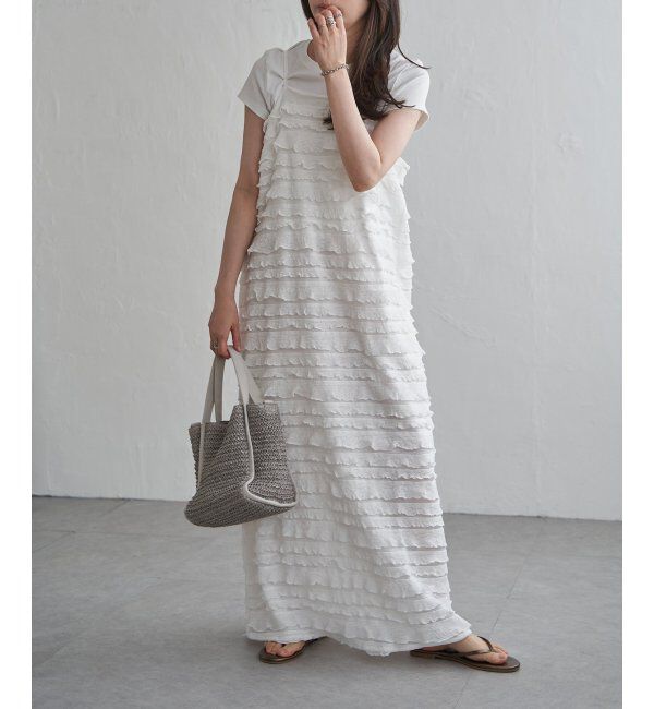 VENCE share style「チュールティアードワンピース」|ワンピース|ホワイト