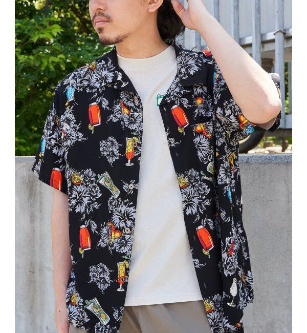 VENCE share style「レーヨンアロハシャツ」|シャツ・ブラウス|チャコール