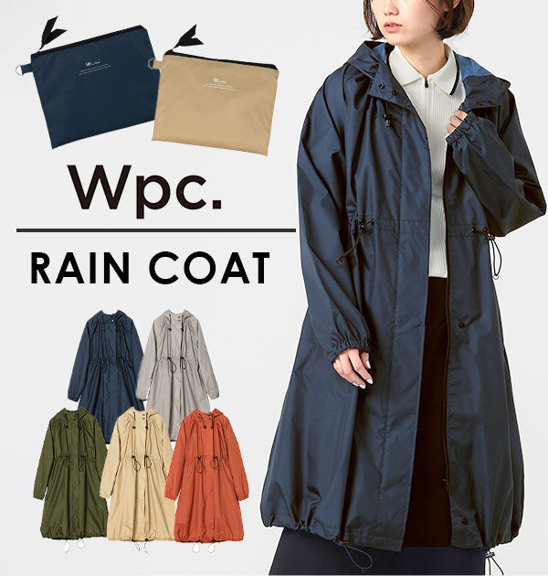 Wpc.「レインコート レディース おしゃれ 通販 ロング モッズ 長め 防水加工 はっ水 撥水 自転車」|レインコート|