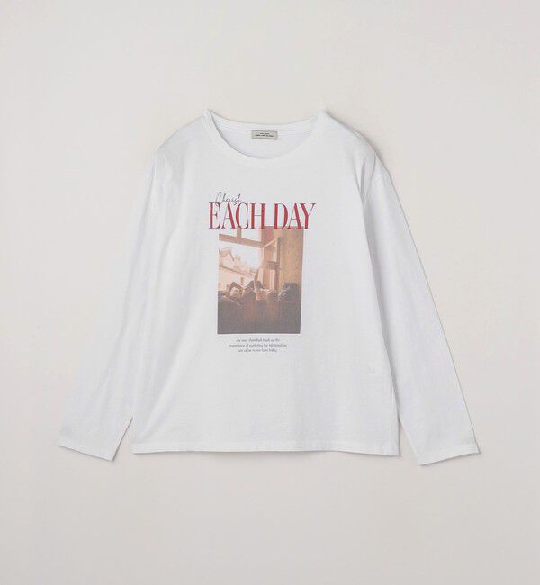 UNITED ARROWS green label relaxing「【WEB限定】＜at ease＞フォトプリント ロングスリーブ Tシャツ」|Tシャツ・カットソー|
