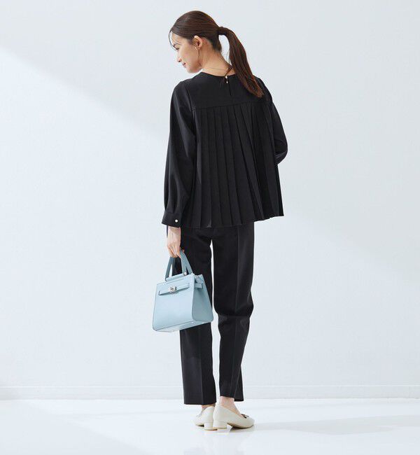 UNITED ARROWS green label relaxing「［size SHORTあり］パウドレ プリーツ ブラウス ウォッシャブル ストレッチ」|シャツ・ブラウス|