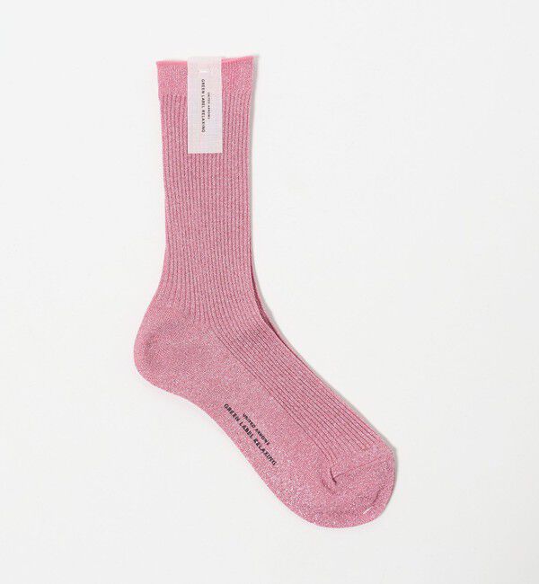 UNITED ARROWS green label relaxing「ラメ リブソックス / 靴下」|ソックス|LT.PINK