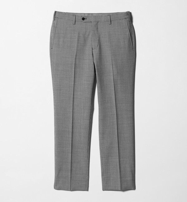 UNITED ARROWS green label relaxing「TW メランジ トロピカル スタンダード スラックス -ウォッシャブル・ストレッチ・ウエストアジャスター-」|スラックス|