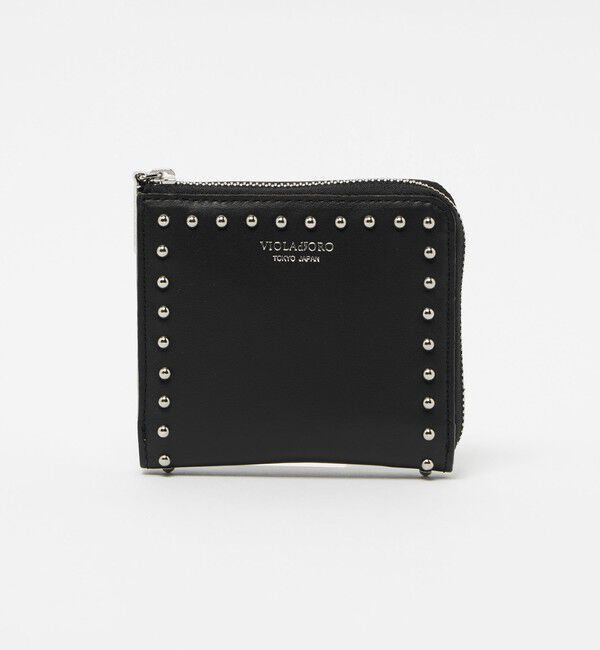 BEAUTY&YOUTH UNITED ARROWS「＜VIOLAd&rsquo;ORO＞レザー スタッズ ミニウォレット」|財布|BLACK