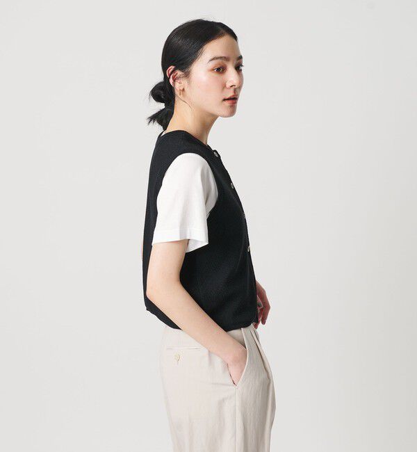 BEAUTY&YOUTH UNITED ARROWS「コットンポリエステル ジャガード 2WAYニットベスト  ウォッシャブル」|ベスト・ジレ|