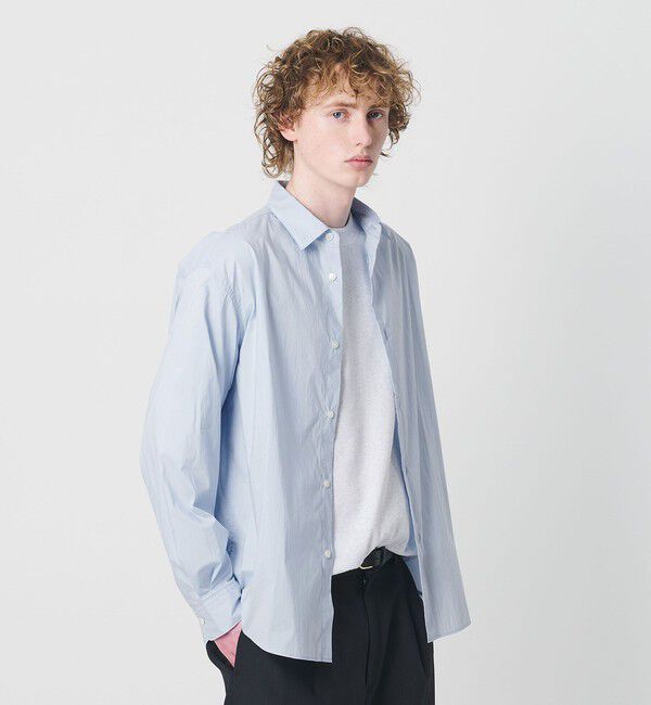 BEAUTY&YOUTH UNITED ARROWS「ライト コットンナイロン ワッシャー レギュラーシャツ GRANDE TAPERD型」|シャツ・ブラウス|LT.BLUE