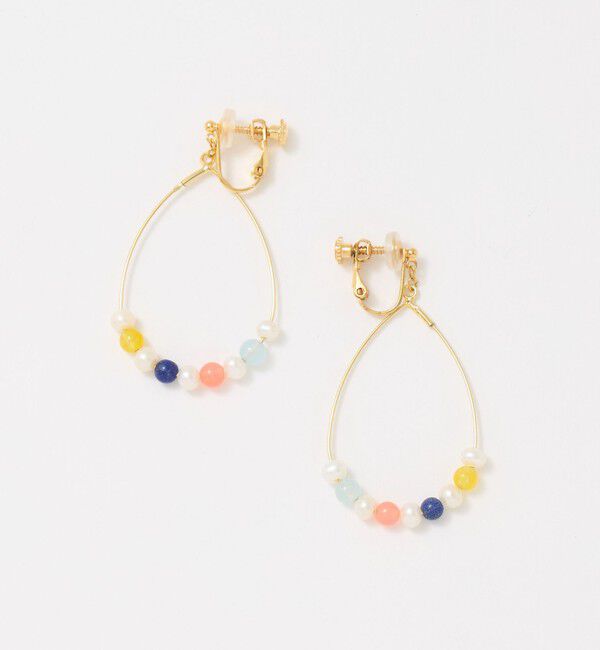 BEAUTY&YOUTH UNITED ARROWS「＜Causerie＞マルチ 天然石 ドロップフープ イヤリング」|イヤリング|その他1