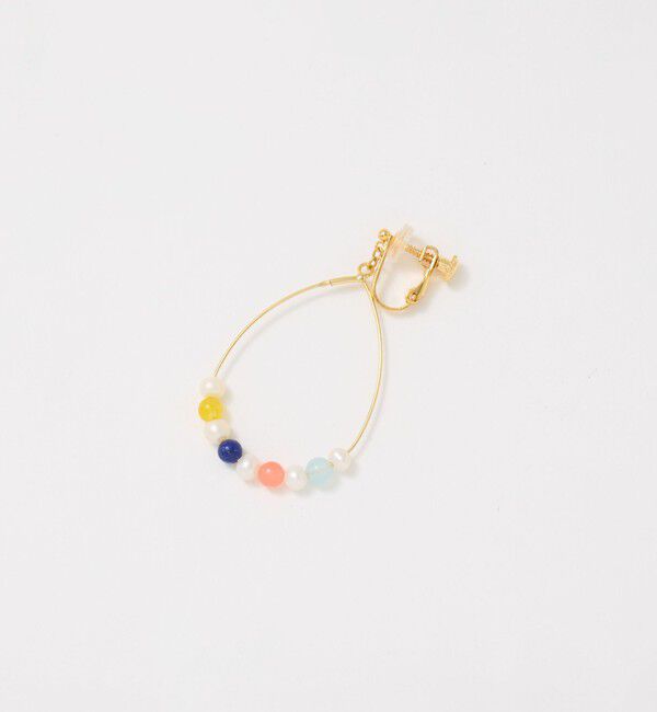 BEAUTY&YOUTH UNITED ARROWS「＜Causerie＞マルチ 天然石 ドロップフープ イヤリング」|イヤリング|
