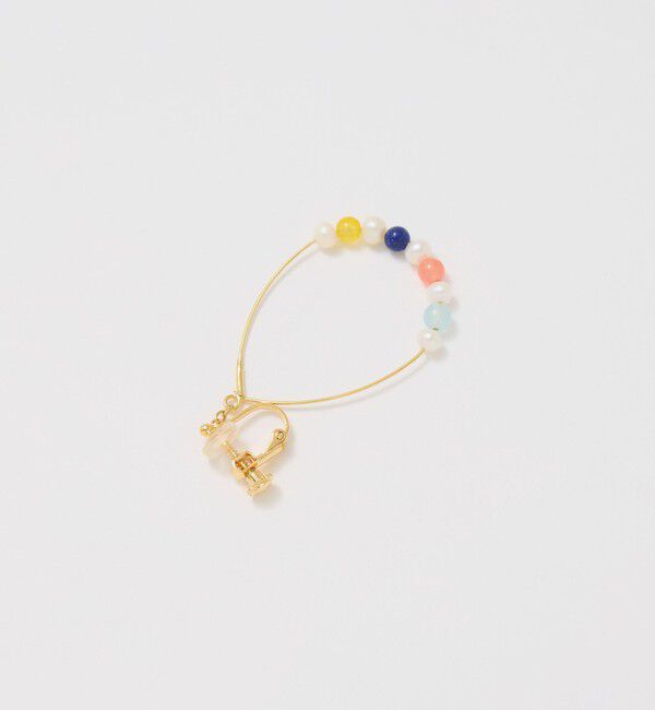 BEAUTY&YOUTH UNITED ARROWS「＜Causerie＞マルチ 天然石 ドロップフープ イヤリング」|イヤリング|