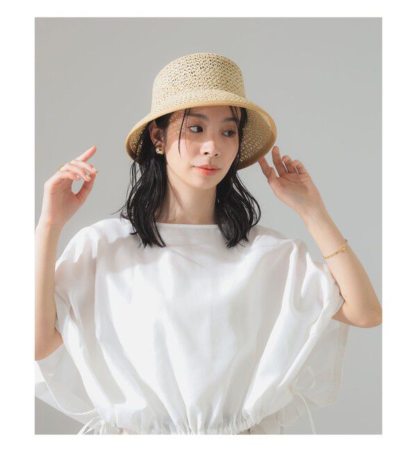 Demi-Luxe BEAMS 「GRILLO / ペーパー ブリム ハット」|ハット|NATURAL