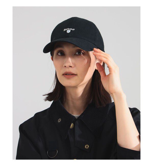 Demi-Luxe BEAMS 「【WEB限定】Barbour / CASCADE ロゴ キャップ」|ハット|BLACK