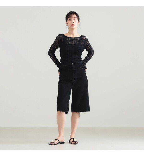 Demi-Luxe BEAMS 「TAN / チェックパターン プルオーバー ニット」|ニット・セーター|