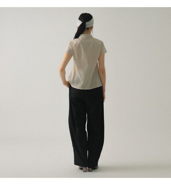 Ray BEAMS 「ストライプ ジップ シャツ ハーフスリーブ」|シャツ・ブラウス|
