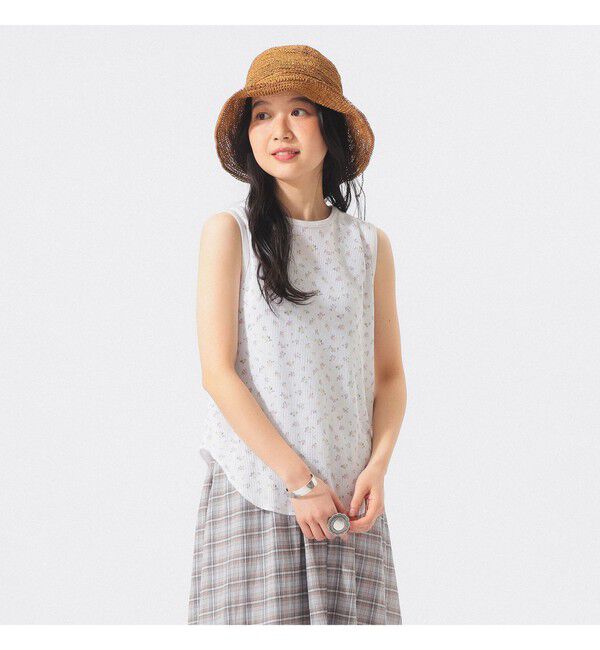 BEAMSBOY「フラワー サーマル ノースリーブ」|Tシャツ・カットソー|OFF_WHT