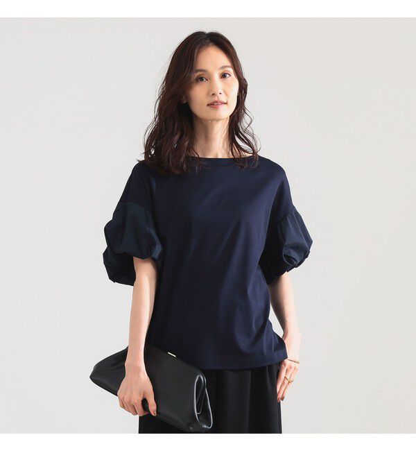 Demi-Luxe BEAMS 「タフタ バルーン スリーブ プルオーバー」|Tシャツ・カットソー|