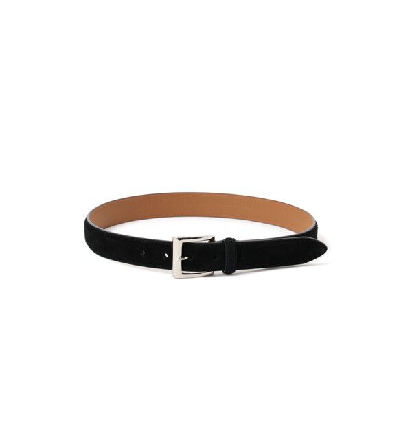 BEAMS PLUS「Suede Belt」|ベルト|BLACK
