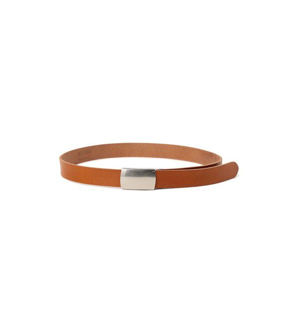 BEAMS「レザー スクエアバックル ベルト」|ベルト|BROWN