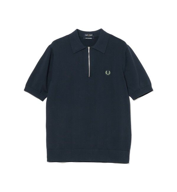 BEAMS「BEAMS｜【別注】FRED PERRY / Half-Zip Knit Polo｜ポロシャツ ｜ハーフジップ｜水洗い可」|ポロシャツ|