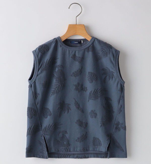 SHIPS KIDS「SHIPS KIDS:140～150cm / パイル ジャカード ノースリーブ TEE」|タンクトップ|ロイヤルブルー