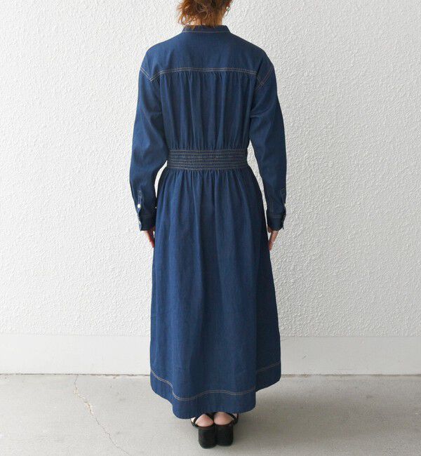 SHIPS any「《一部追加予約》SHIPS any: シャーリング デニム ポケット ワンピース ［SHIPS any DENIM］」|ワンピース|