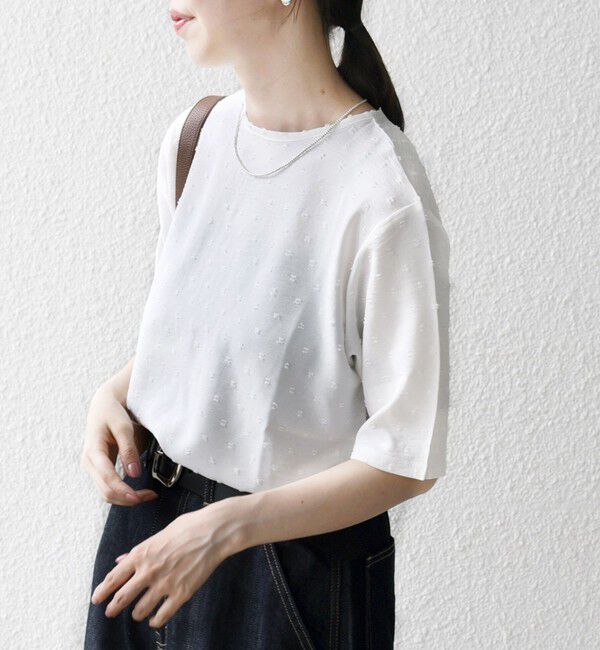 SHIPS any「SHIPS any:〈洗濯機可能〉カットドビー ジャージー クルーネック TEE」|Tシャツ・カットソー|