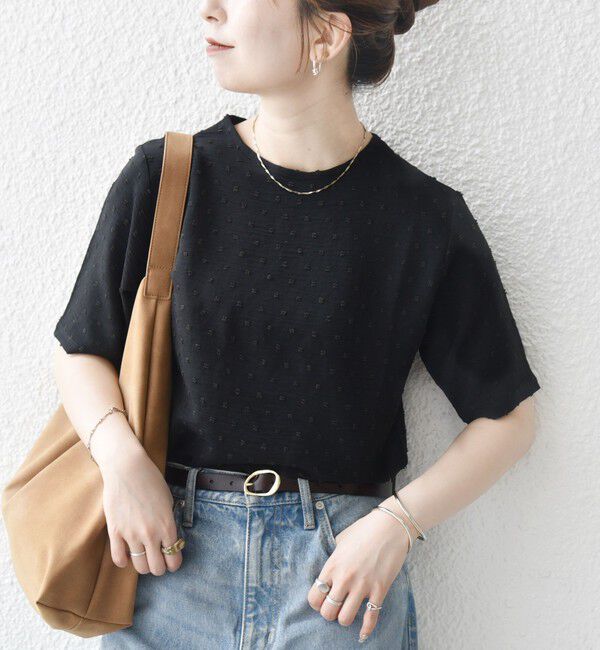 SHIPS any「SHIPS any:〈洗濯機可能〉カットドビー ジャージー クルーネック TEE」|Tシャツ・カットソー|