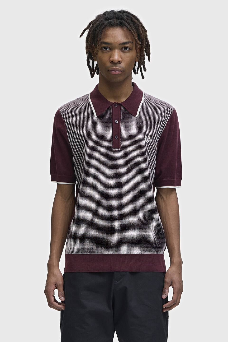 FRED PERRY 「Tonic Waffle Knitted Shirt ／トニックワッフルニットポロシャツ」|ポロシャツ|